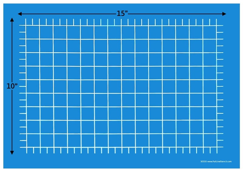 Full Line Stencil -Grid- Edge to Edge Nylon Mesh Stencil, Continuous Line Template for Free Motion Quilting, Domestic Machine Quilting, Hand Quilting, Long-Arm Quilting (30555) - Image 4